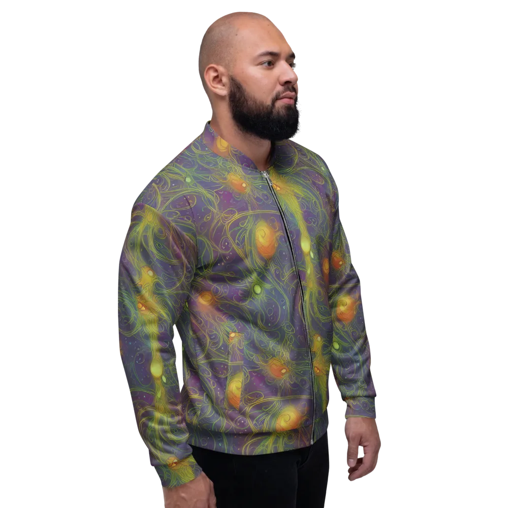 Bioluminal Garden on Bomber Jacket — Right
