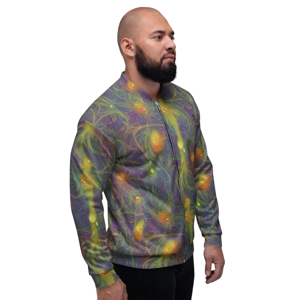 Bioluminal Garden on Bomber Jacket — Right