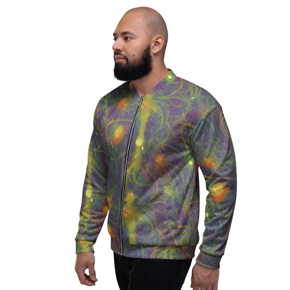 Bioluminal Garden on Bomber Jacket — Left