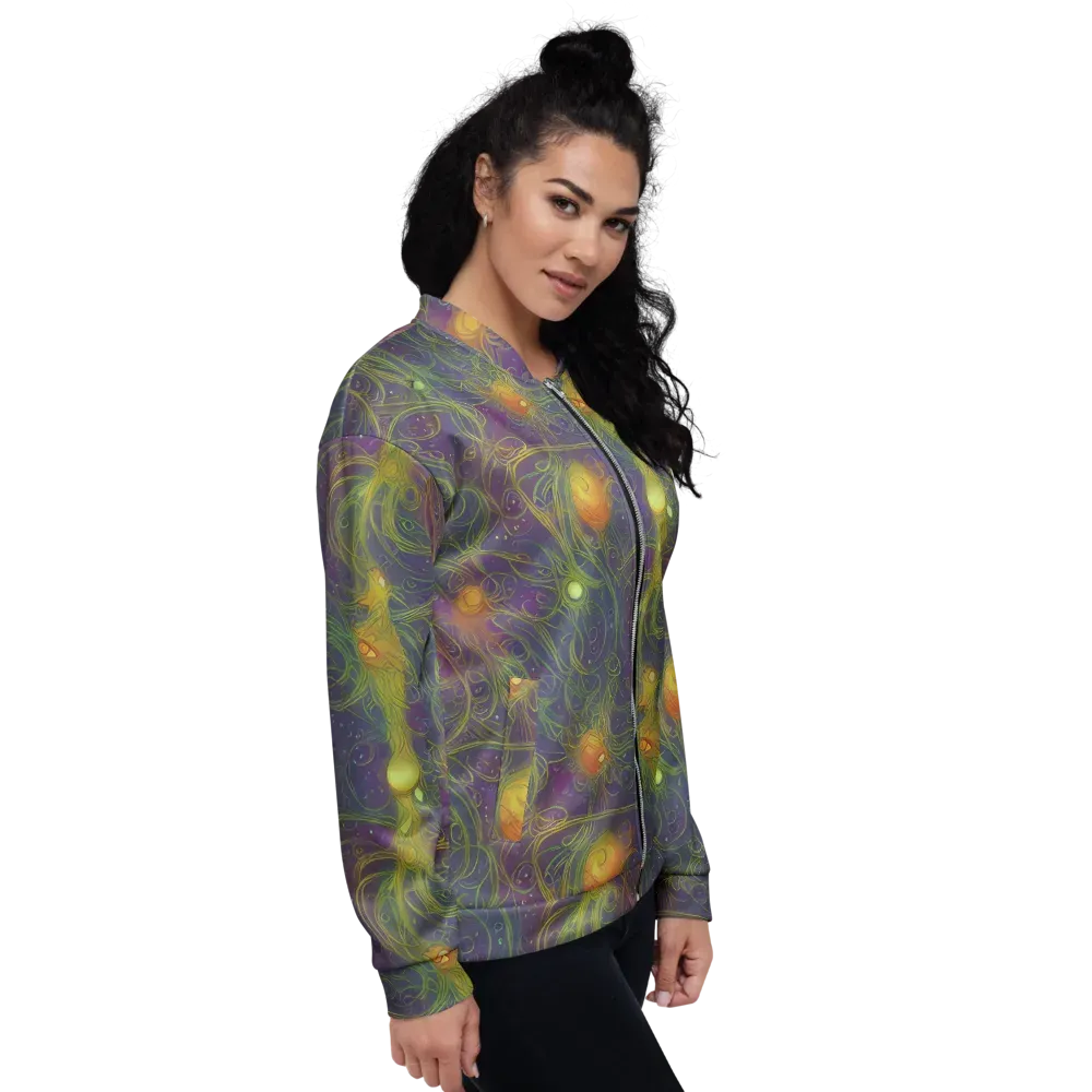 Bioluminal Garden on Bomber Jacket — Right