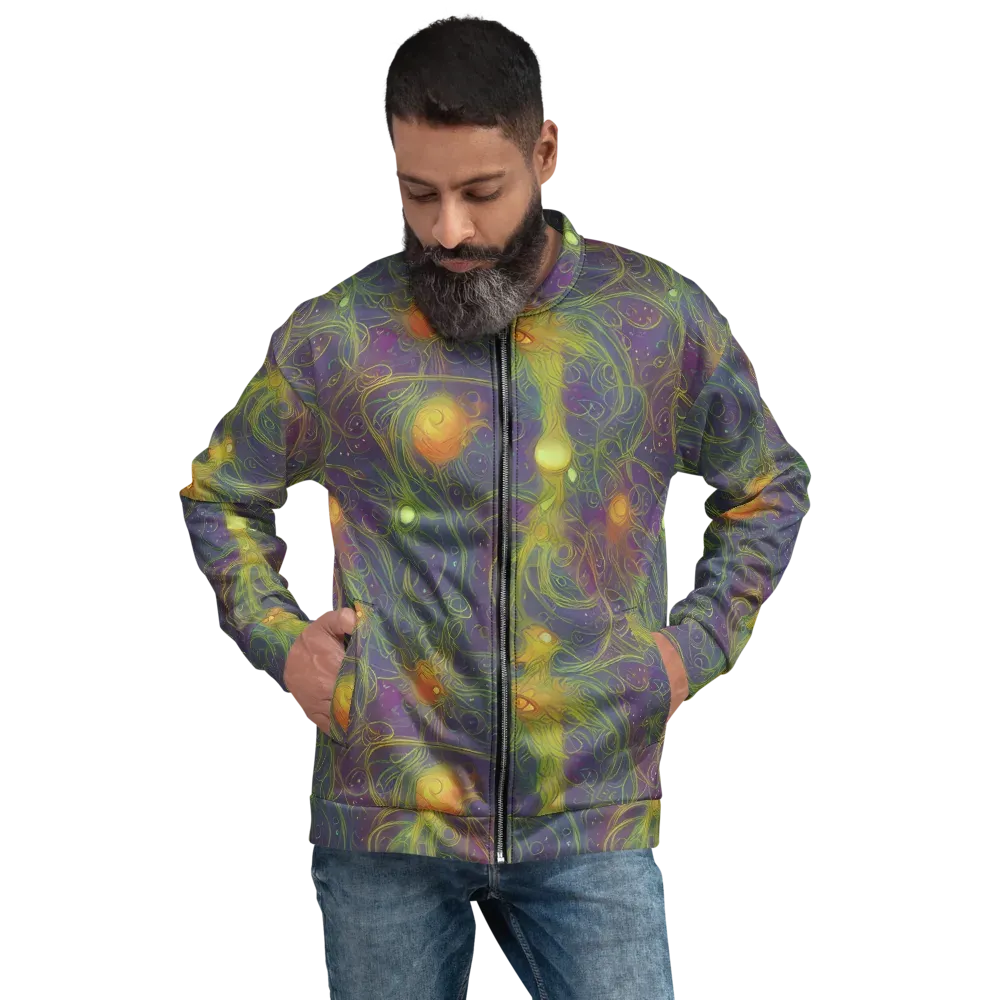 Bioluminal Garden on Bomber Jacket — Front
