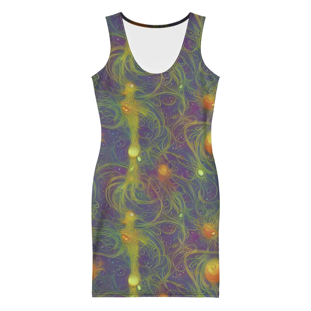 Bioluminal Garden on Bodycon Dress — Front