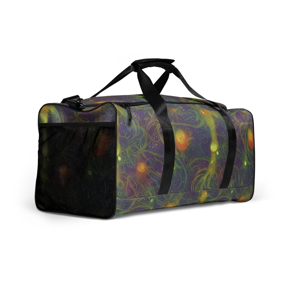 Bioluminal Garden on Duffle Bag — Right Front