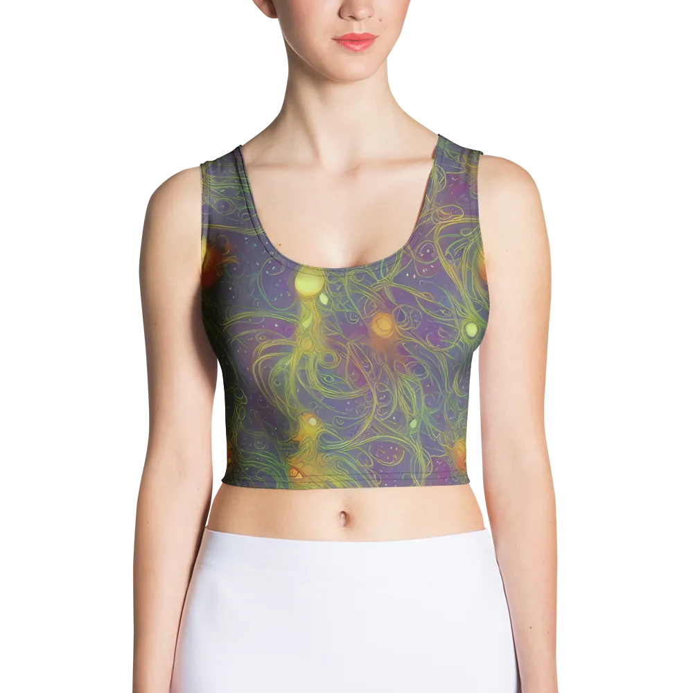 Bioluminal Garden on Crop Top — Front