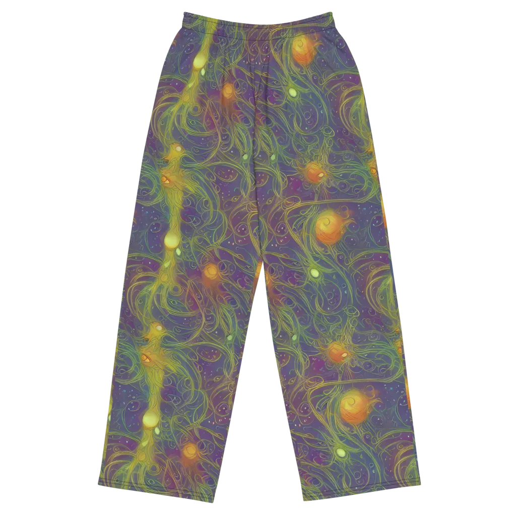 Bioluminal Garden on Wide-Leg Pants — Front