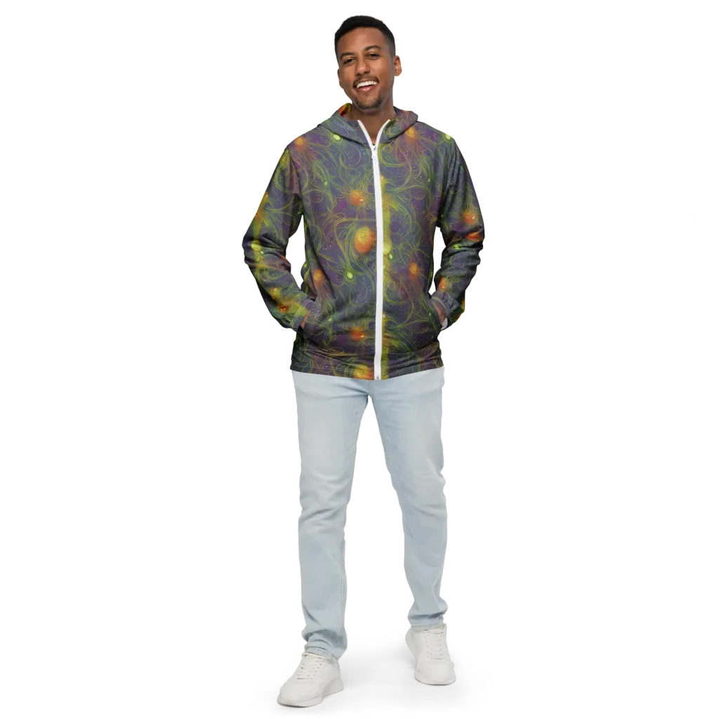 Bioluminal Garden on Men's Windbreaker — Front