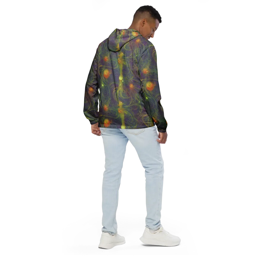 Bioluminal Garden on Men's Windbreaker — Back