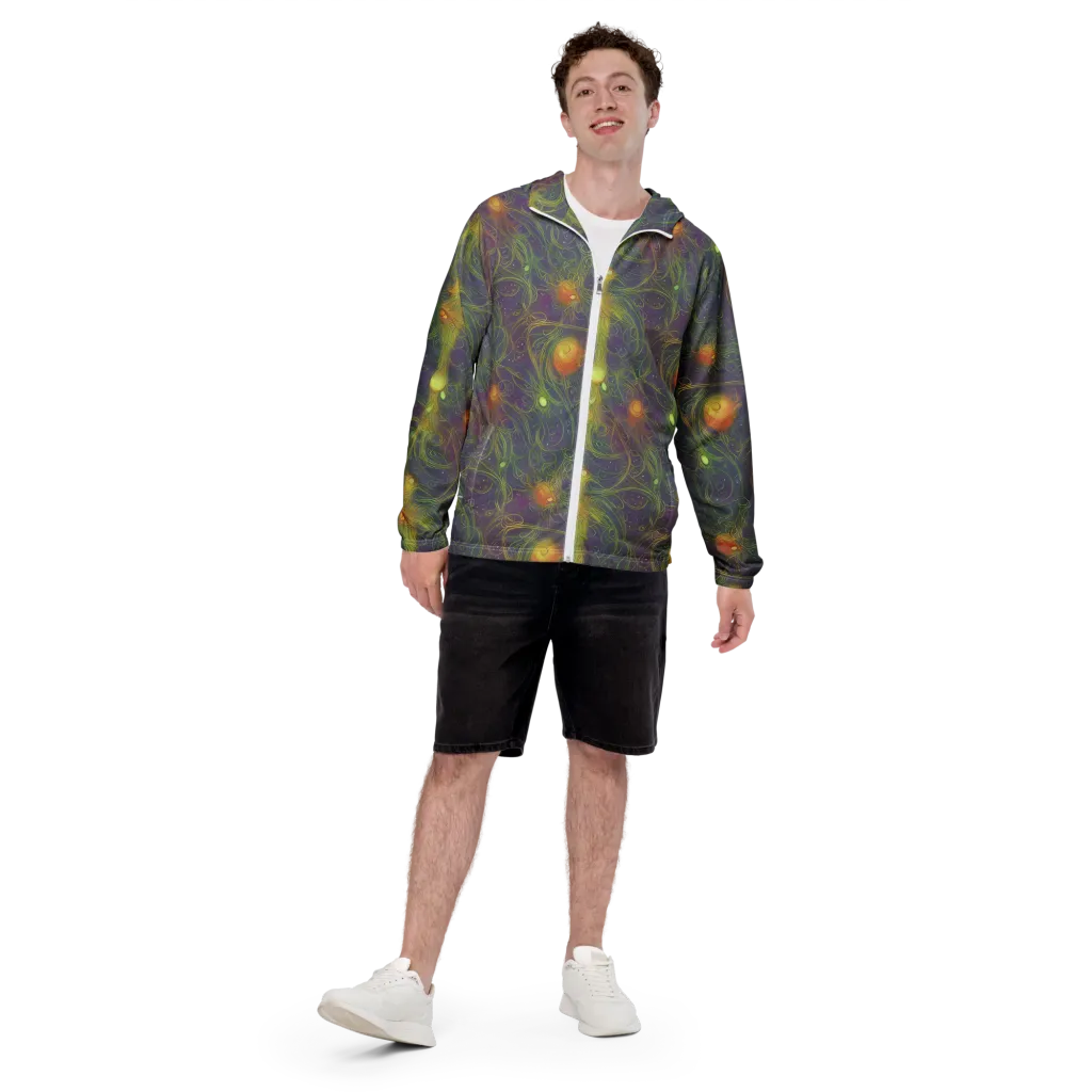 Bioluminal Garden on Men's Windbreaker — Front