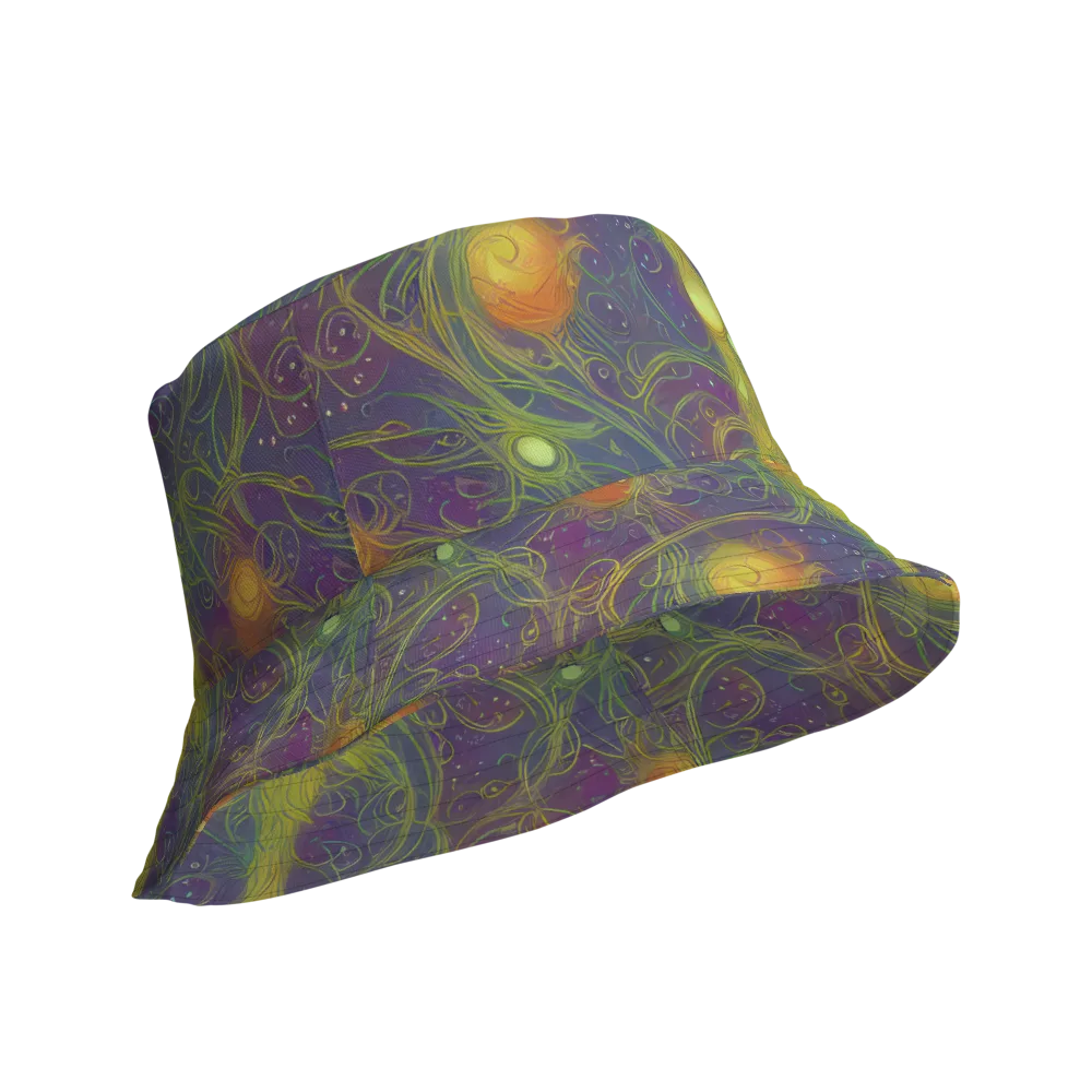 Bioluminal Garden on Reversible Bucket Hat — Product details Outside