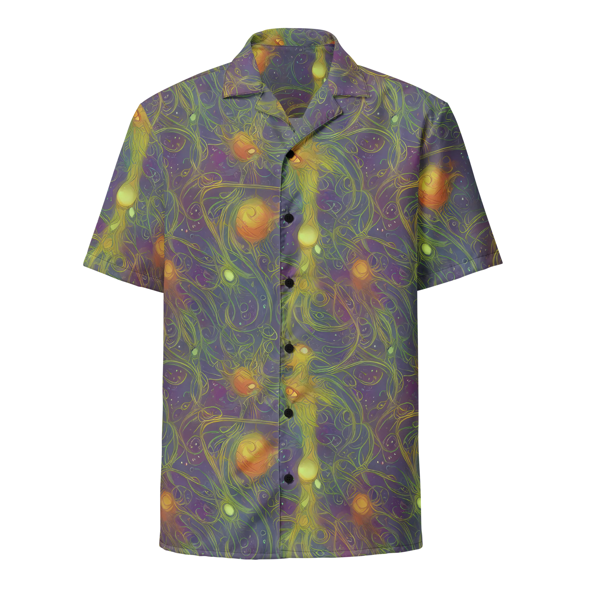 Bioluminal Garden on Button Shirt — Front