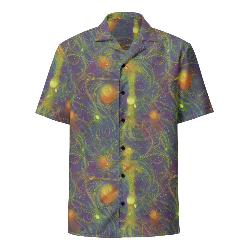Bioluminal Garden on Button Shirt — Front