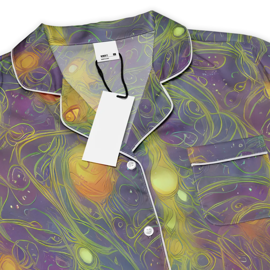 Bioluminal Garden on Women's Short Sleeve Pajama Top — Product details