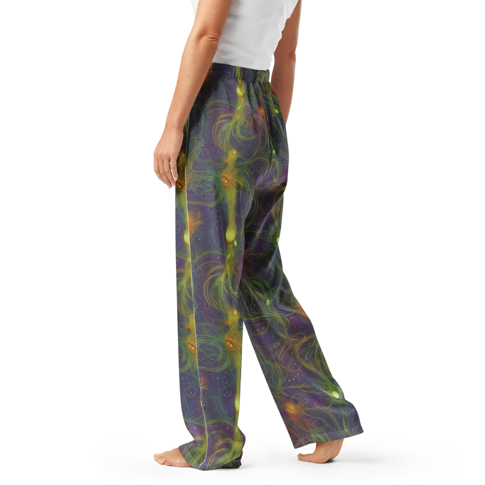 Bioluminal Garden on Women's Pajama Pants — Left