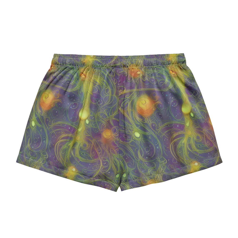 Bioluminal Garden on Women's Pajama Shorts — Back