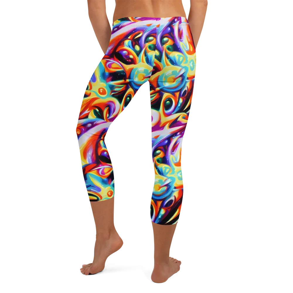 Fluid Voltage on Capri Leggings — Back