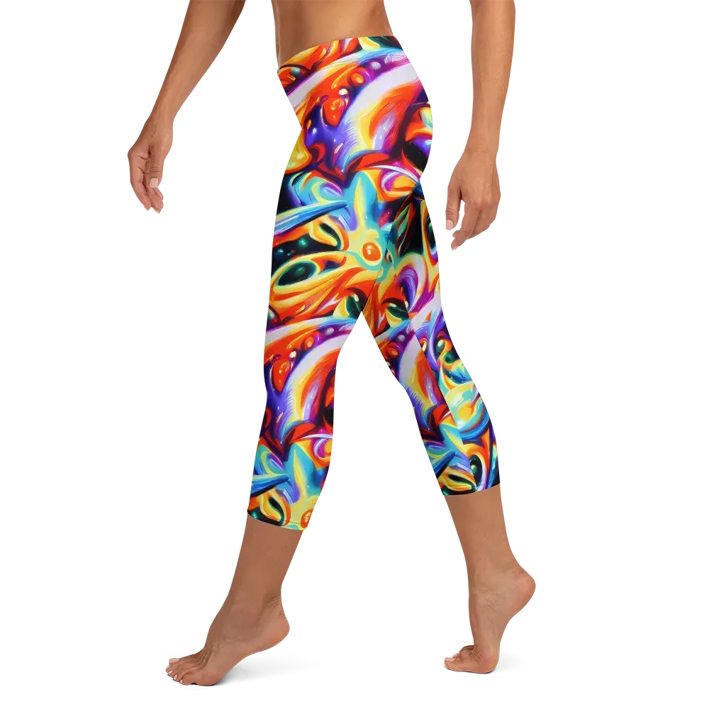 Fluid Voltage on Capri Leggings — Left