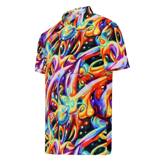Fluid Voltage on a Men's Slim Fit Polo Shirt