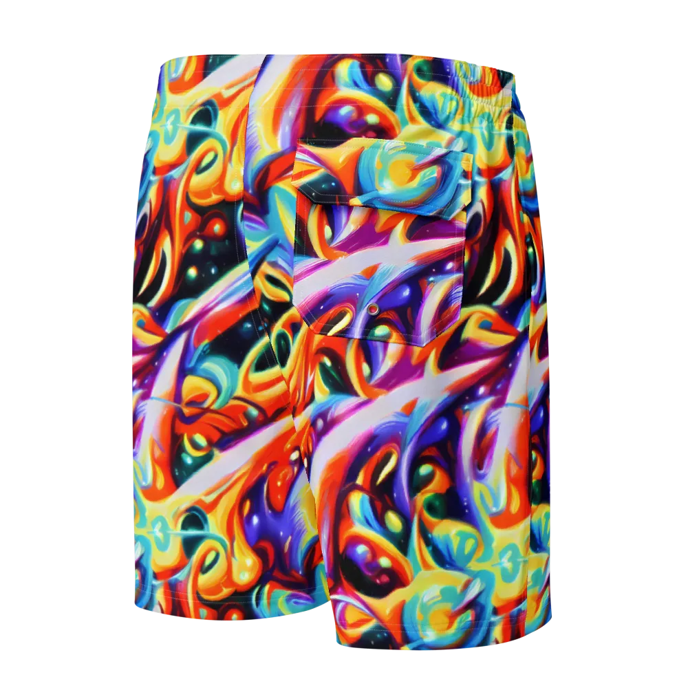 Fluid Voltage on Men's Board Shorts — Back