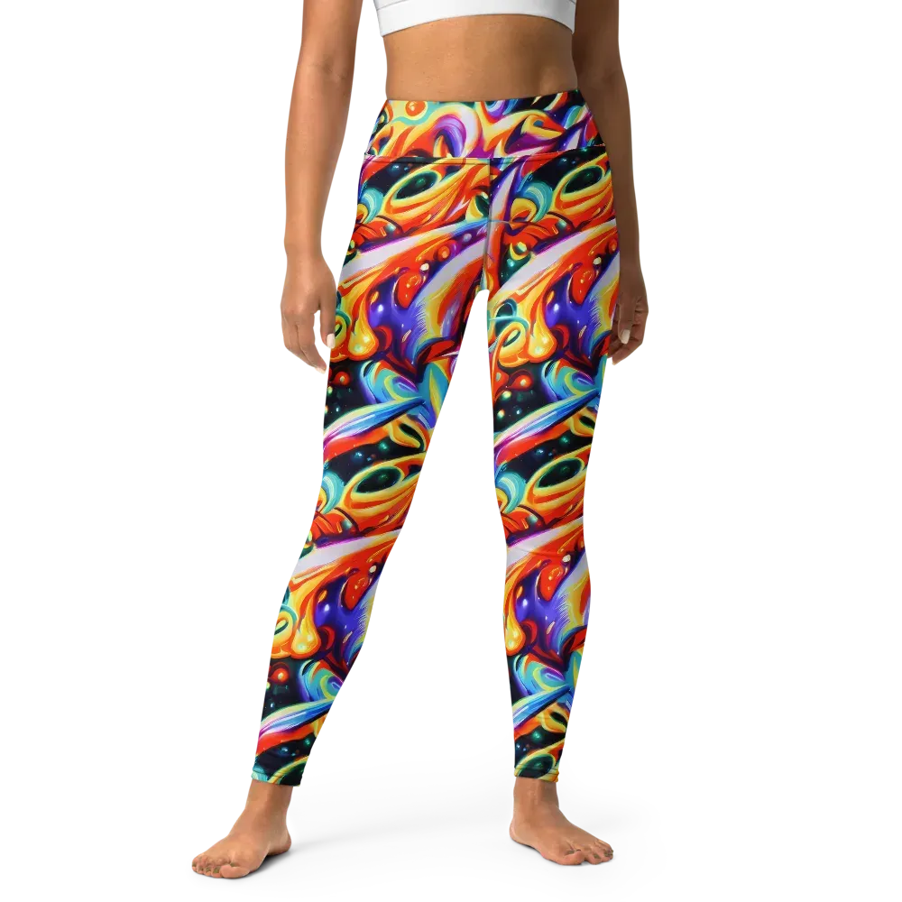 Fluid Voltage on Yoga Leggings — Front