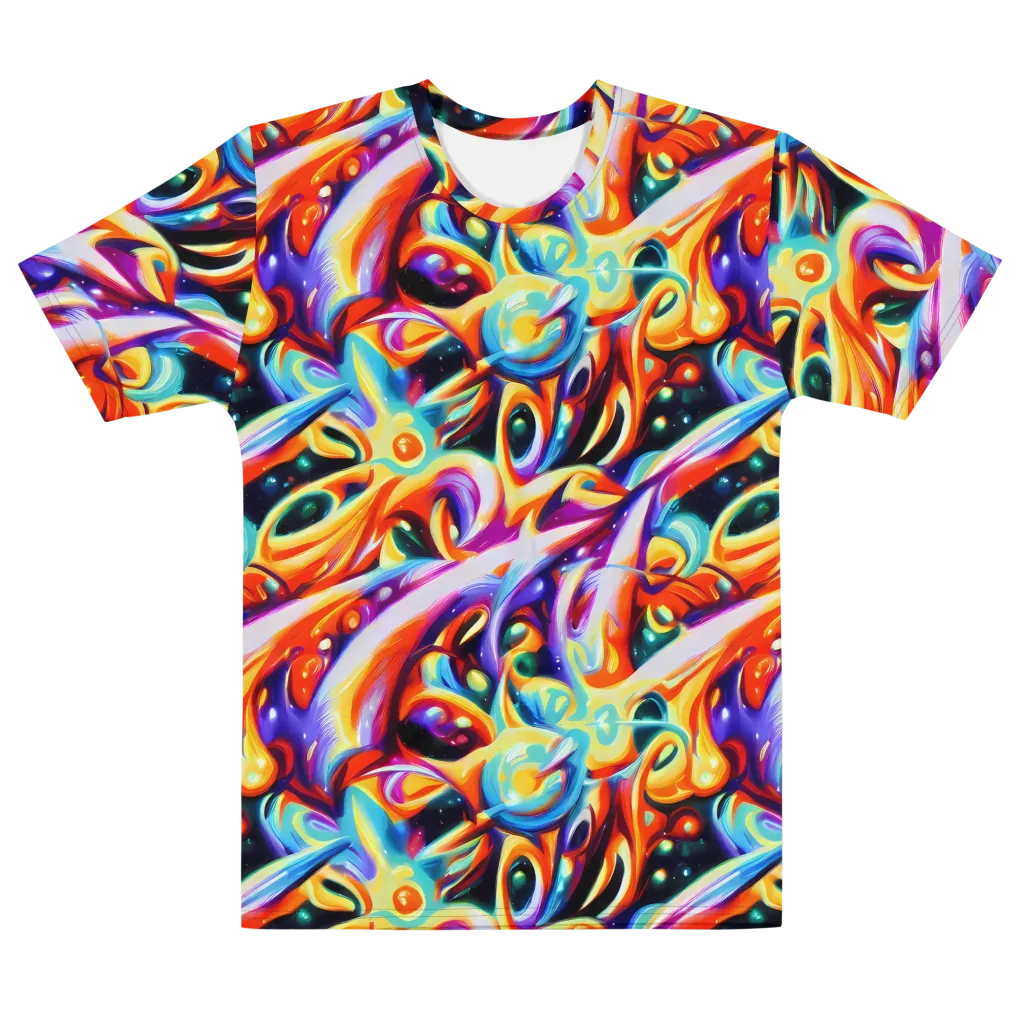Fluid Voltage on Men's Cotton Crew Neck T-Shirt — Front