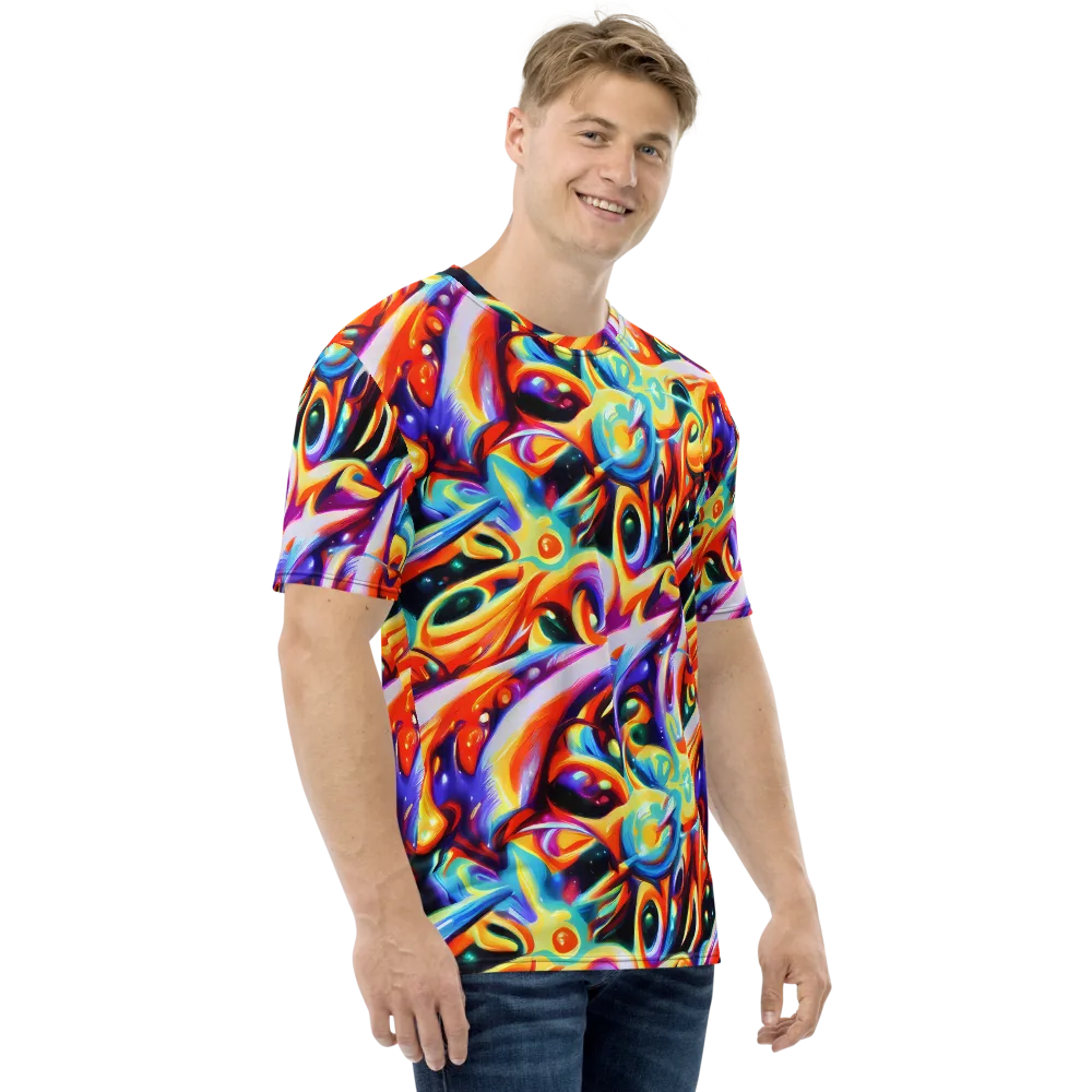Fluid Voltage on Men's Crew Neck T-Shirt — Right