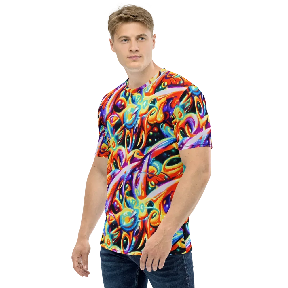 Fluid Voltage on Men's Crew Neck T-Shirt — Left