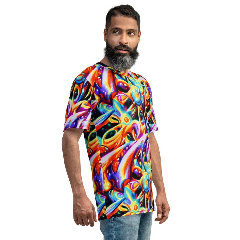Fluid Voltage on Men's Crew Neck T-Shirt — Right