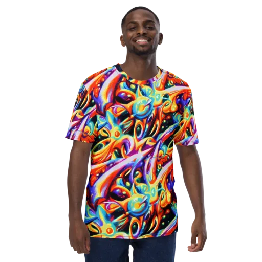 Fluid Voltage on a Men's Crew Neck T-Shirt
