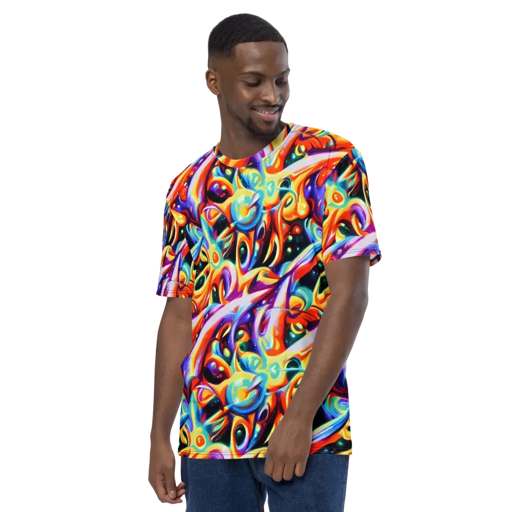 Fluid Voltage on Men's Crew Neck T-Shirt — Left