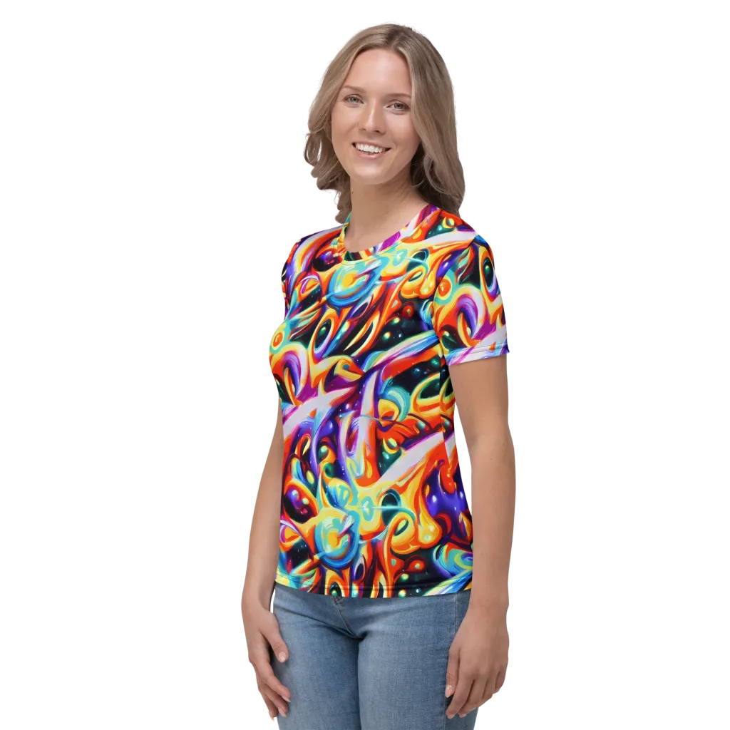 Fluid Voltage on Women's Crew Neck T-Shirt — Left