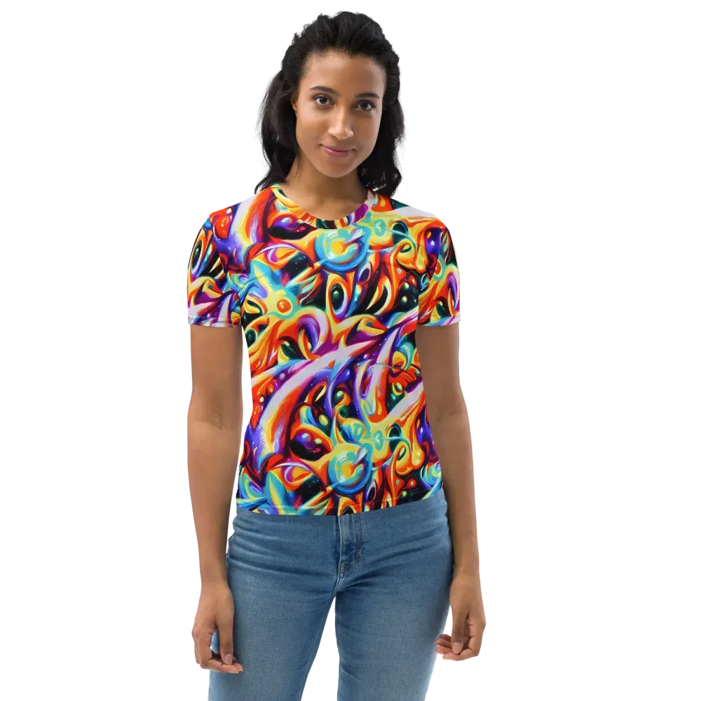 Fluid Voltage on Women's Crew Neck T-Shirt — Front