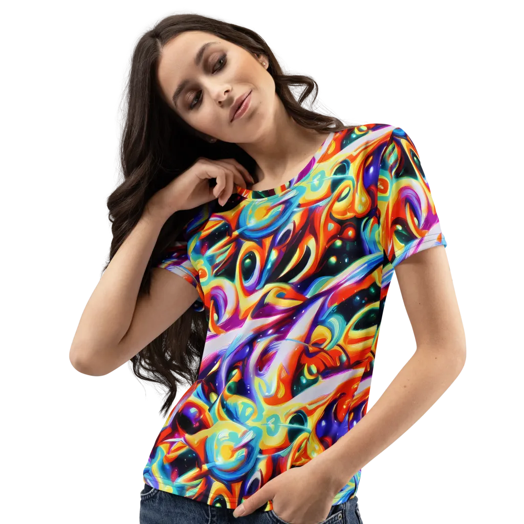 Fluid Voltage on Women's Crew Neck T-Shirt — Left Front