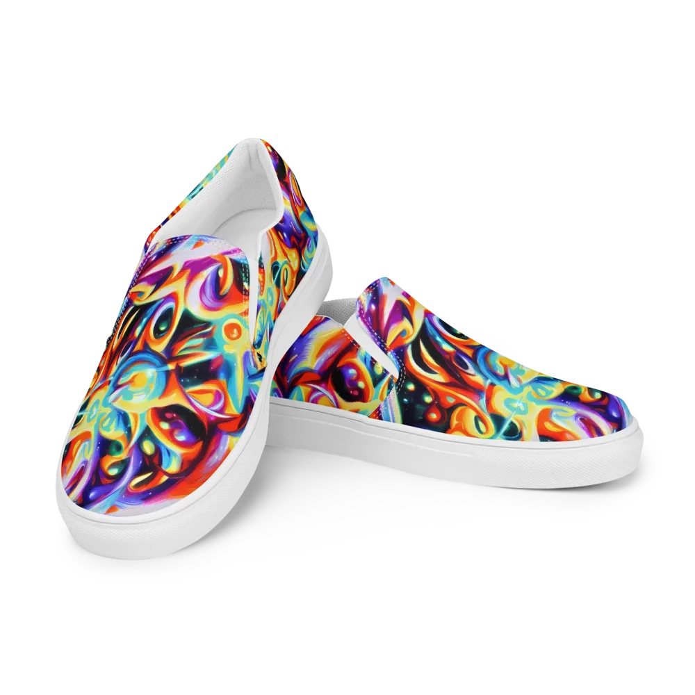 Fluid Voltage on Men's Slip-On Canvas Shoes — Left Front
