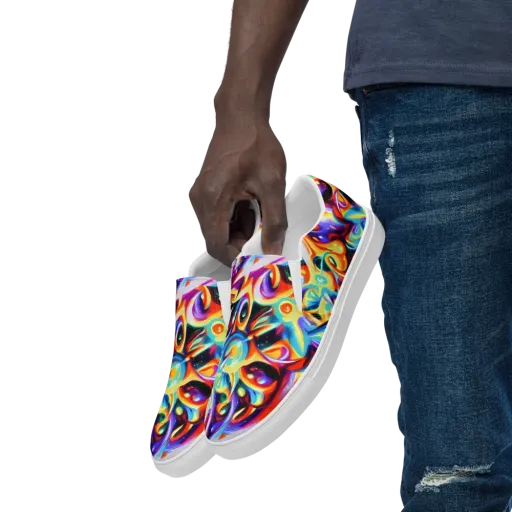 Fluid Voltage on a Men's Slip-On Canvas Shoes