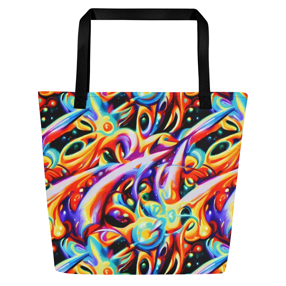 Fluid Voltage on Large Tote Bag W/ Pocket — Front