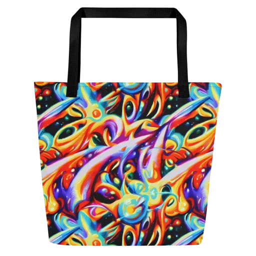 Fluid Voltage on a Large Tote Bag W/ Pocket