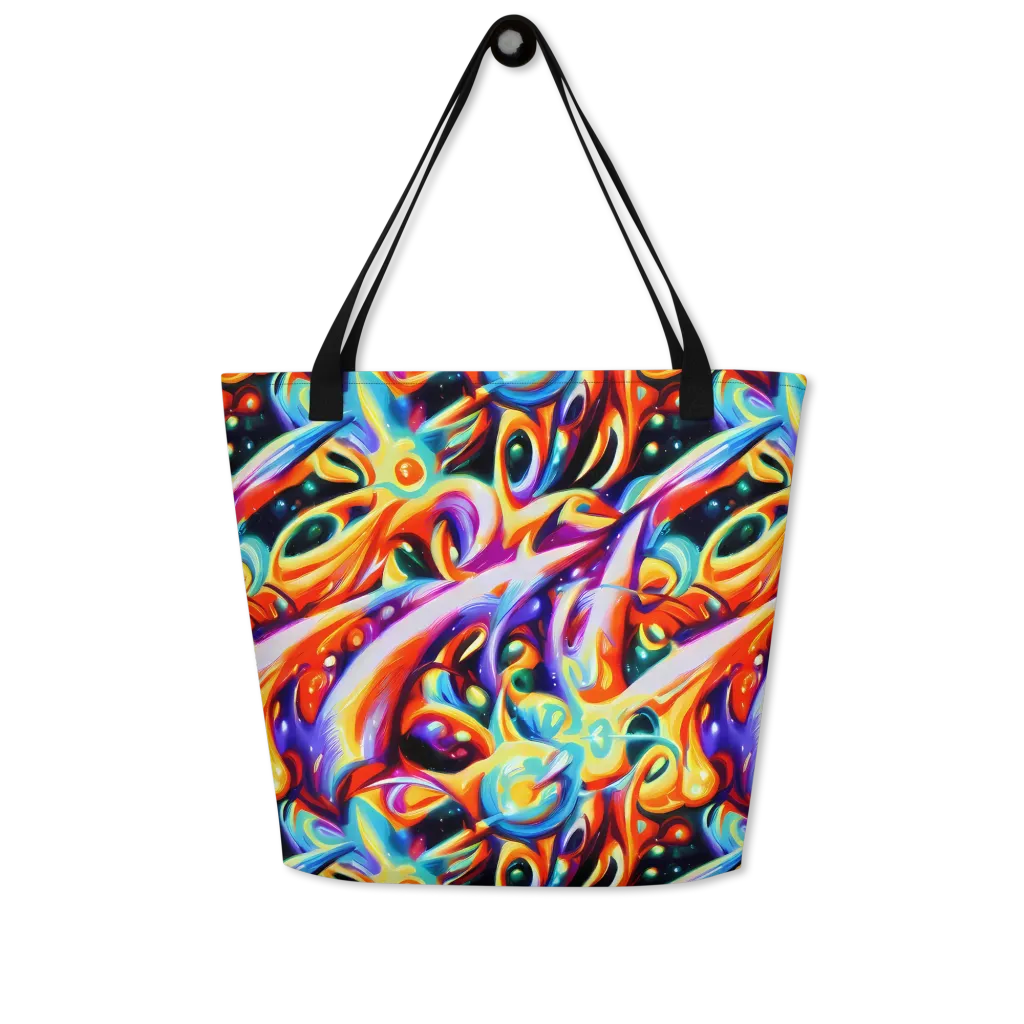 Fluid Voltage on Large Tote Bag W/ Pocket — Front