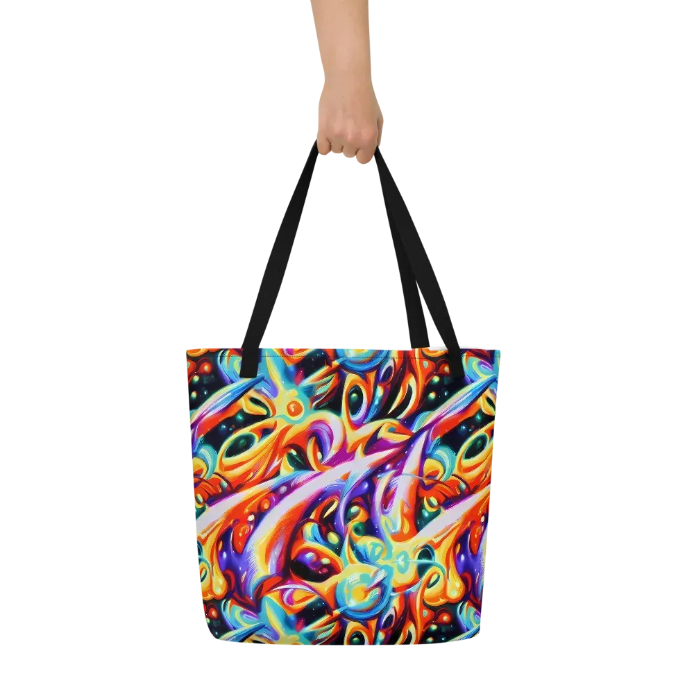 Fluid Voltage on Large Tote Bag W/ Pocket — Front