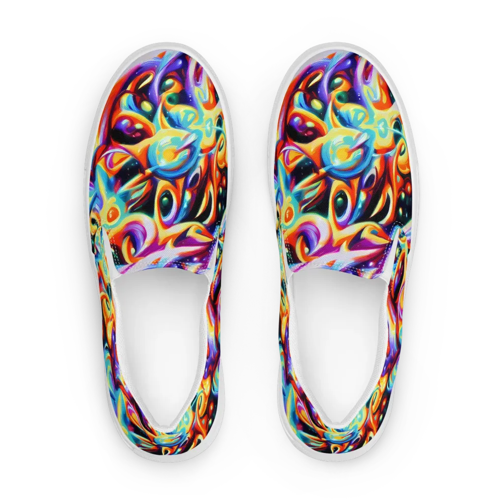 Fluid Voltage on Women's Slip-On Canvas Shoes — Front