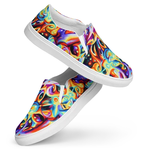 Fluid Voltage on a Women's Slip-On Canvas Shoes