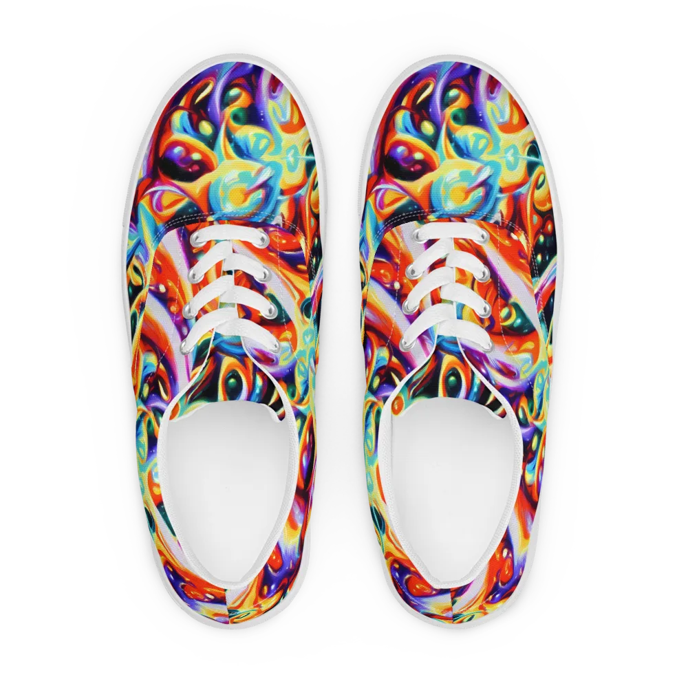 Fluid Voltage on Men's Lace-Up Canvas Shoes — Front