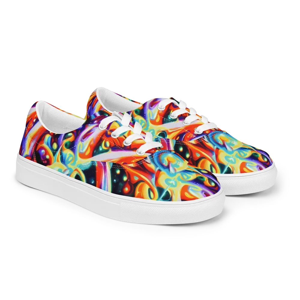 Fluid Voltage on Men's Lace-Up Canvas Shoes — Right Front