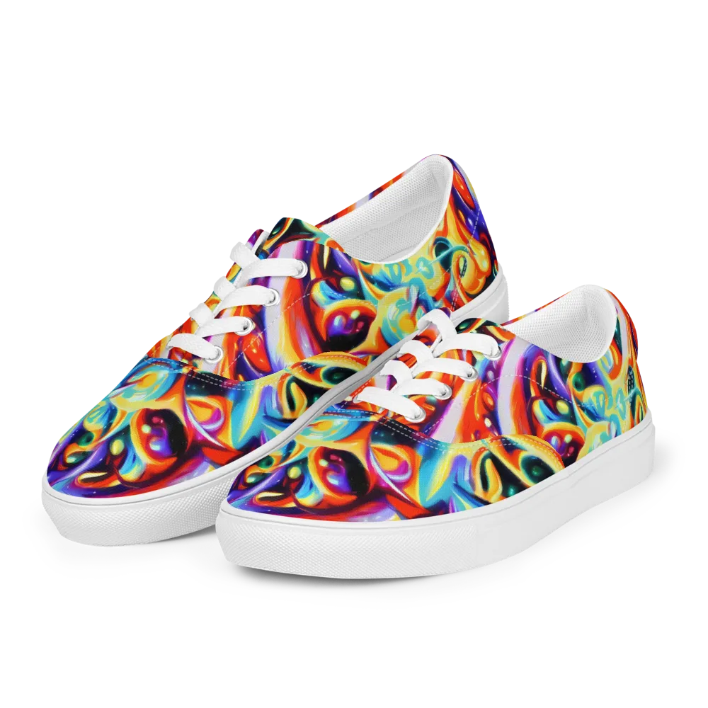 Fluid Voltage on Men's Lace-Up Canvas Shoes — Left Front
