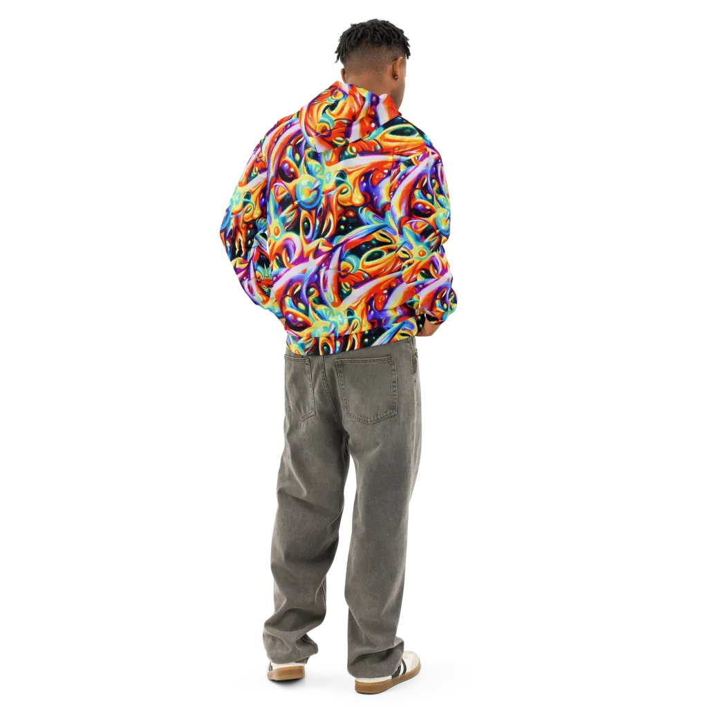 Fluid Voltage on Cotton Hoodie — Back