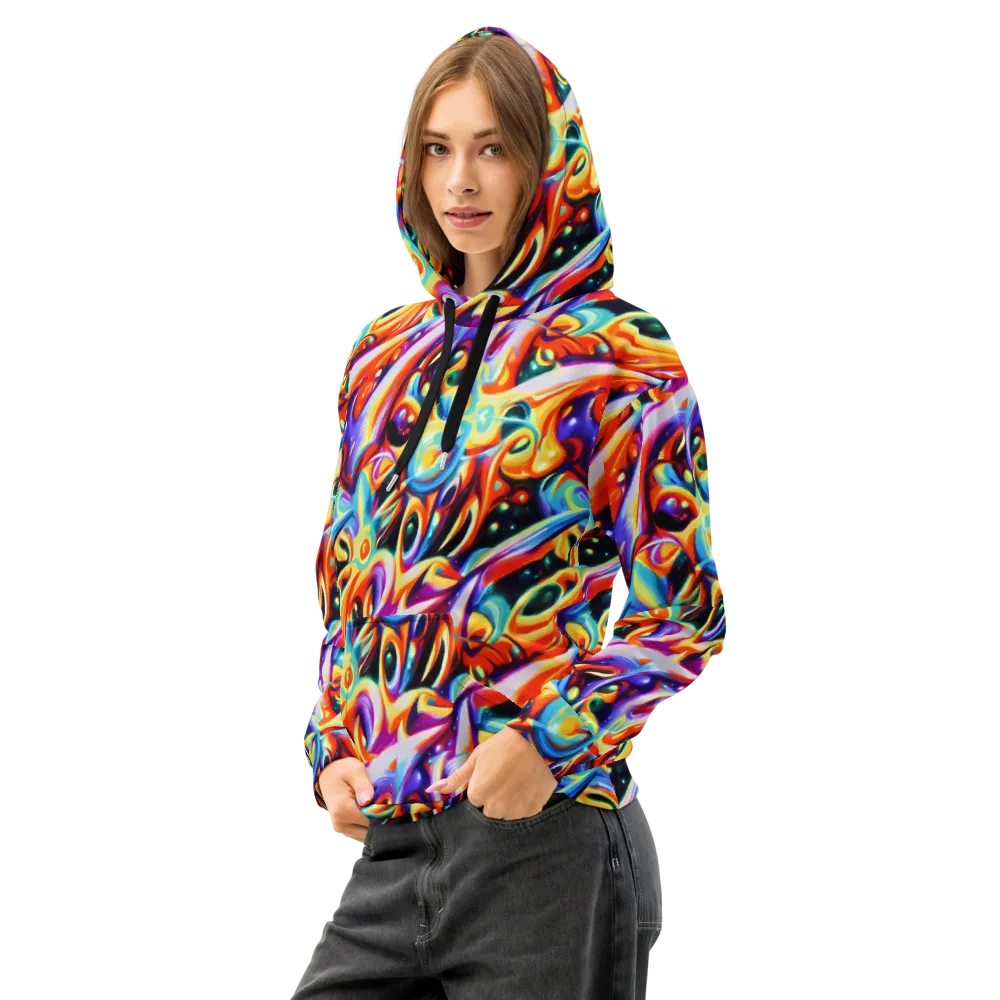 Fluid Voltage on Cotton Hoodie — Left Front