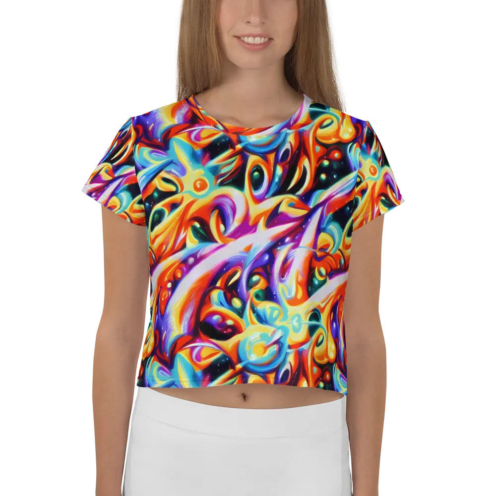 Fluid Voltage on Crop Tee — Front