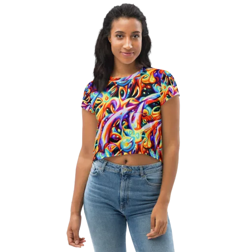 Fluid Voltage on a Crop Tee