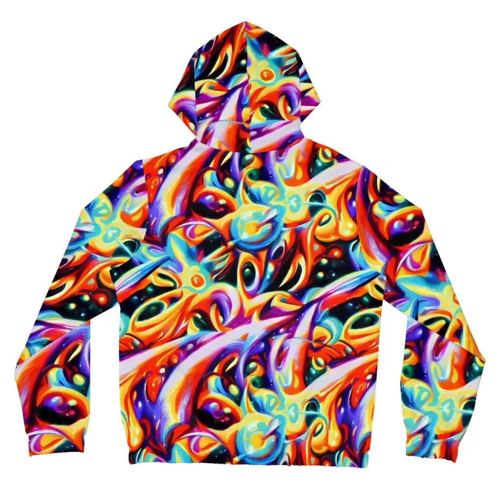 Fluid Voltage on Women's Full-Zip Hoodie — Back