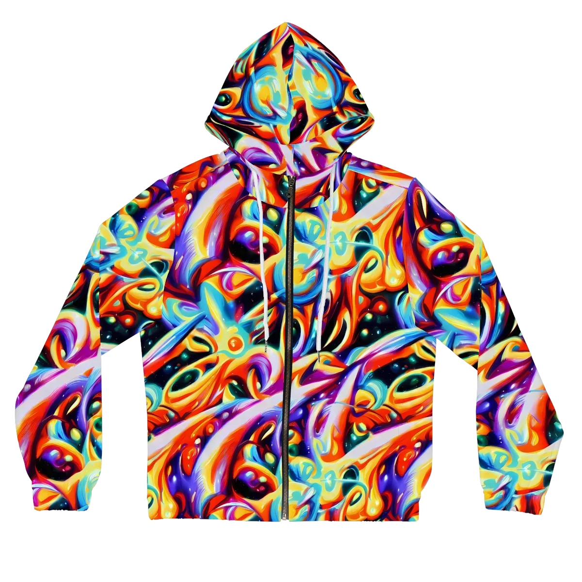 Fluid Voltage on Women's Full-Zip Hoodie — Front