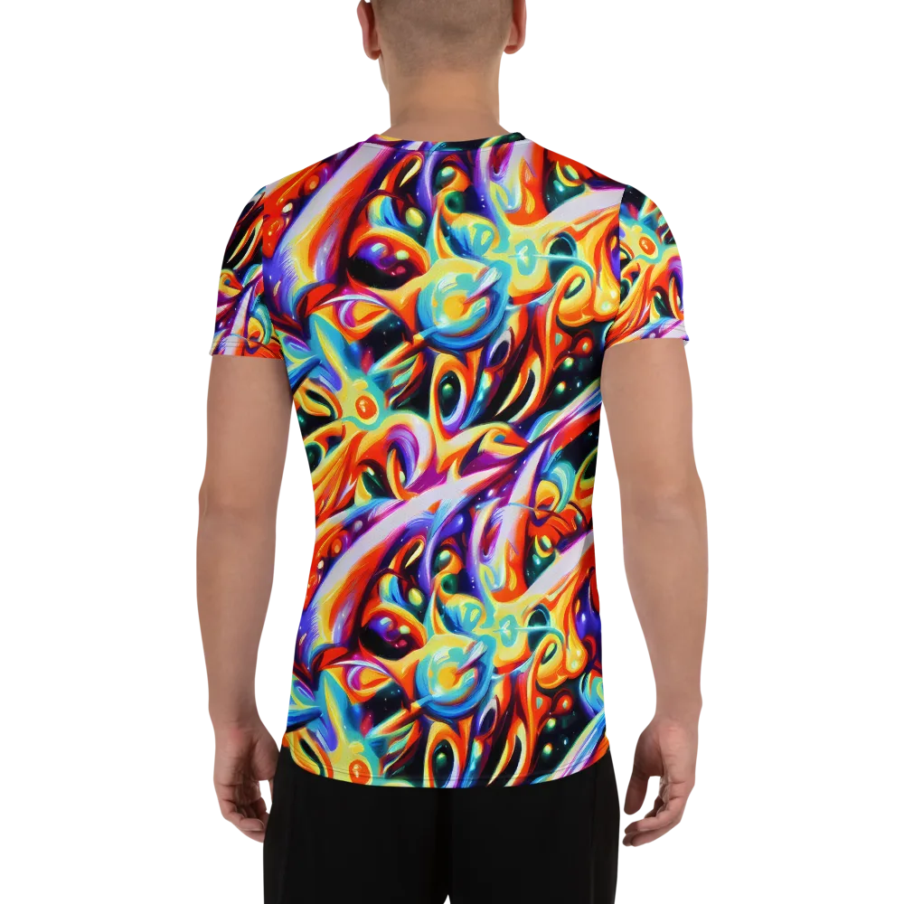 Fluid Voltage on Men's Athletic T-Shirt — Back